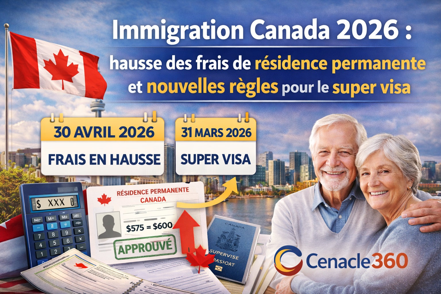 Immigration Canada 2026 : hausse des frais de résidence permanente et nouvelles règles pour le super visa